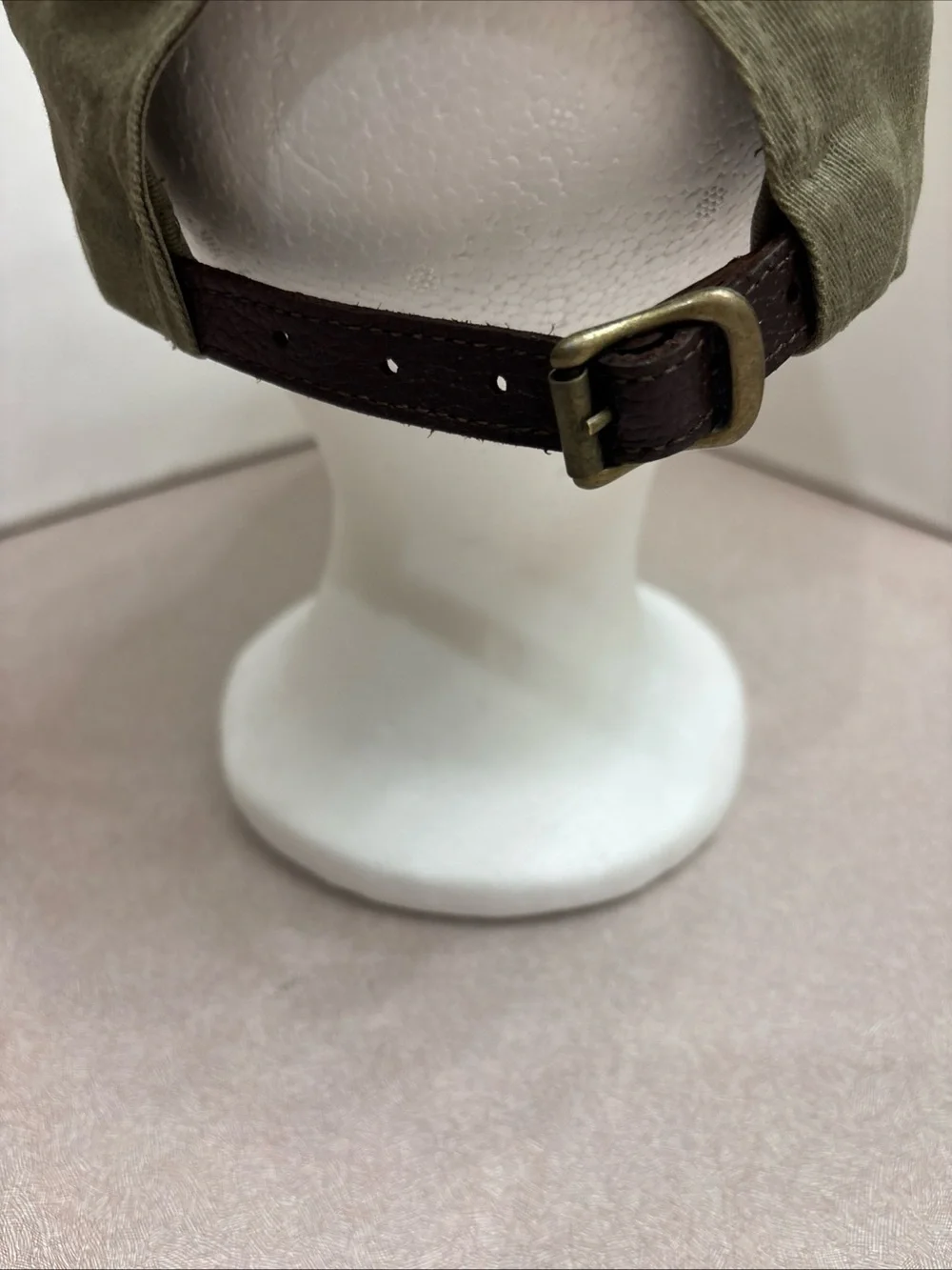 POLO RALPH LAUREN GREEN HAT BASEBALL CAP MULTI COLOR PONY Leather Strap Vintage